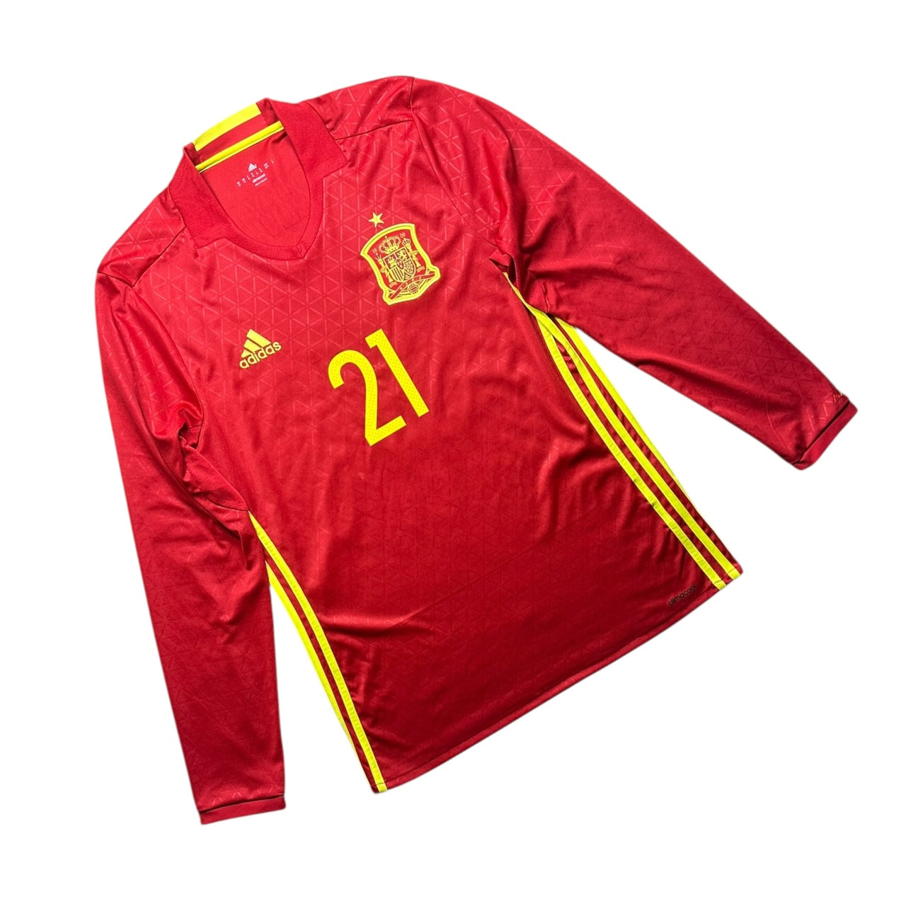 Spain Football Shirt 2016/2017 Home Silva 21 L/S (M)