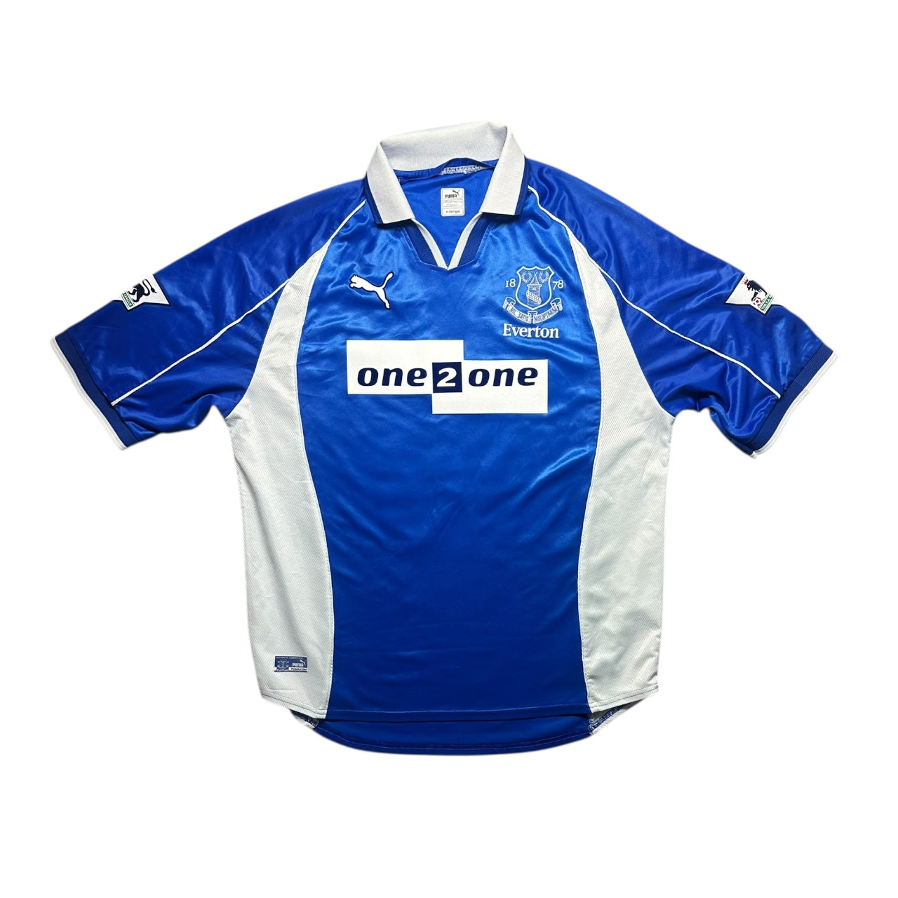 Everton Football Shirt 2001/2002 Home Gravesen 16 (XL)