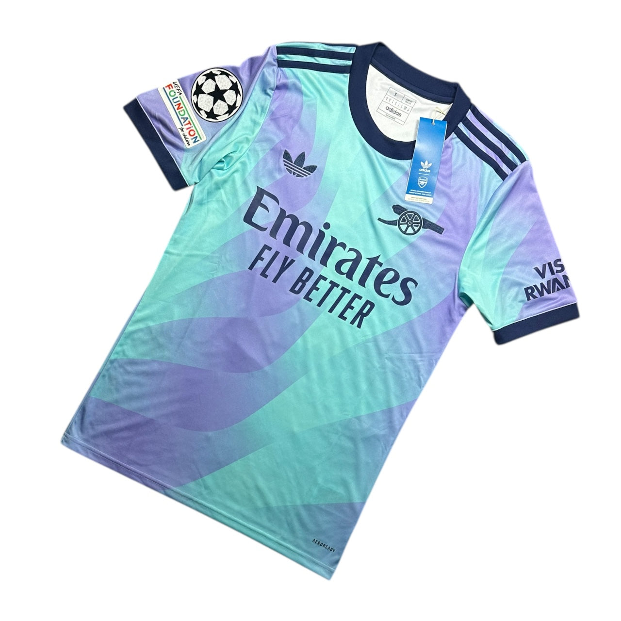 Arsenal Football Shirt 2024/2025 Third White UCL BNWT (S)