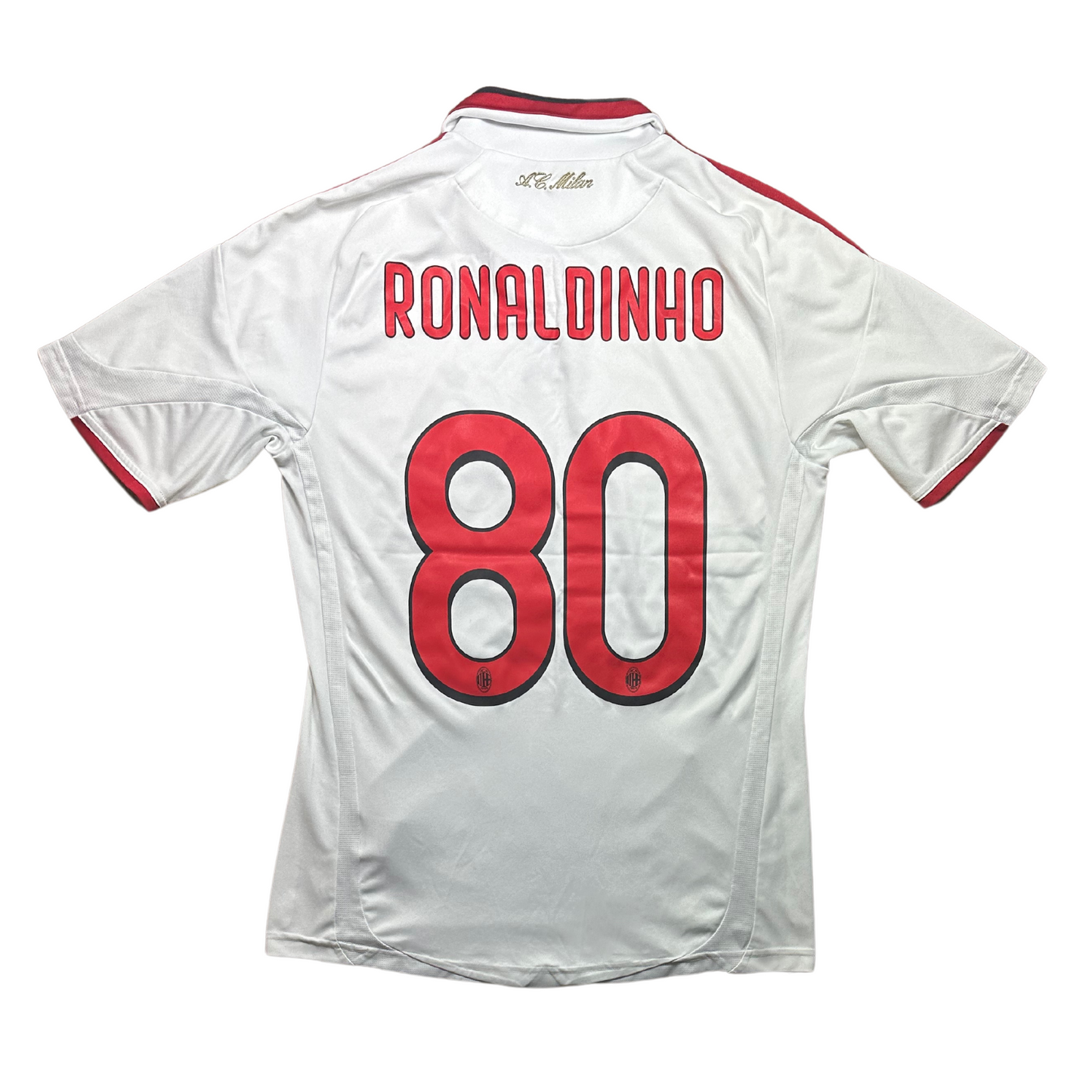 AC Milan 2009/2010 Away Football Shirt Ronaldinho (80)