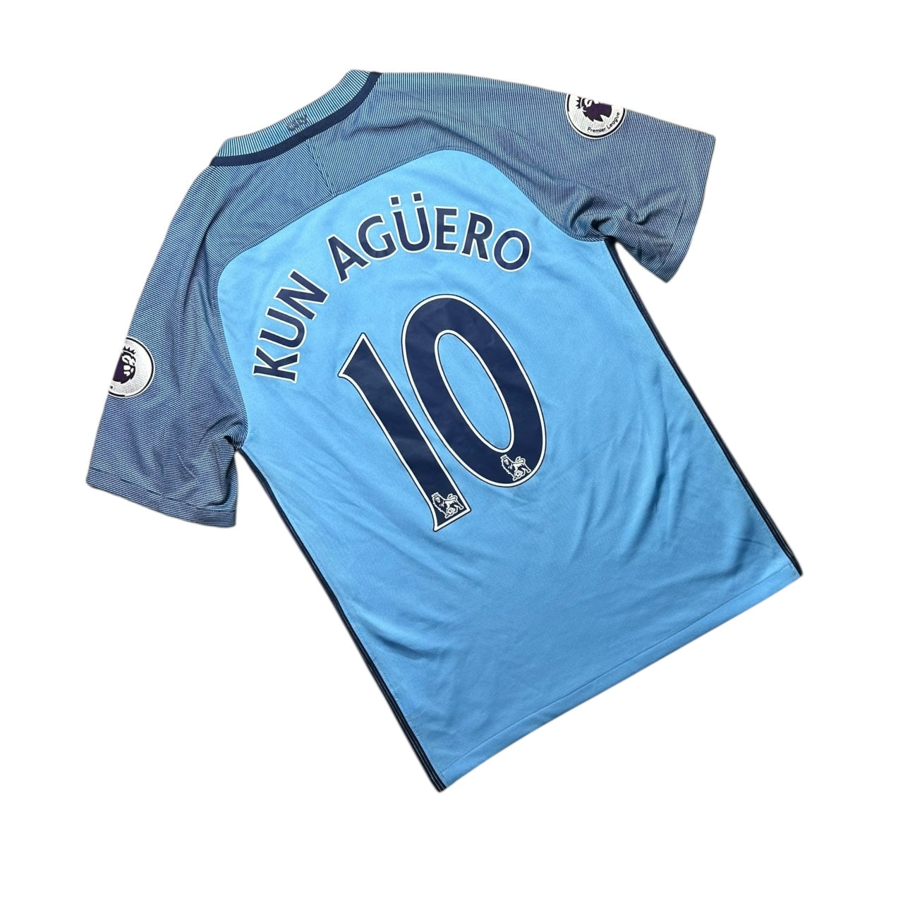 Manchester City Football Shirt 2017/2018 Home Kun Aguero 10 (S)