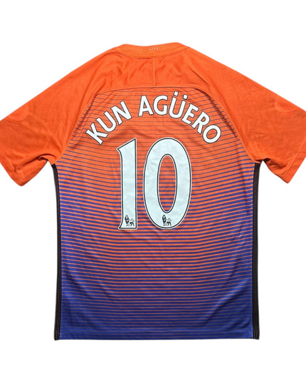 Manchester City Football Shirt Third 2016/2017 Kun Aguero 10 (M)