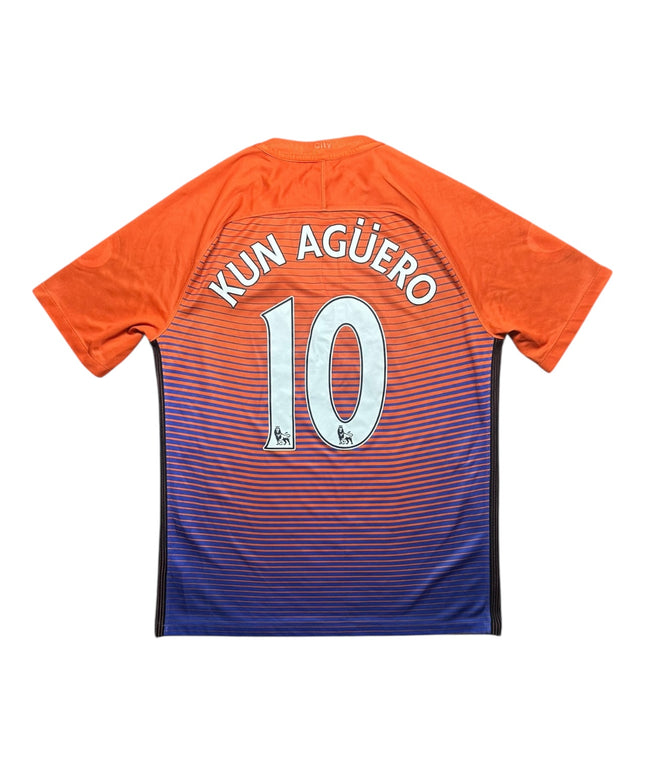 Manchester City Football Shirt Third 2016/2017 Kun Aguero 10 (M)