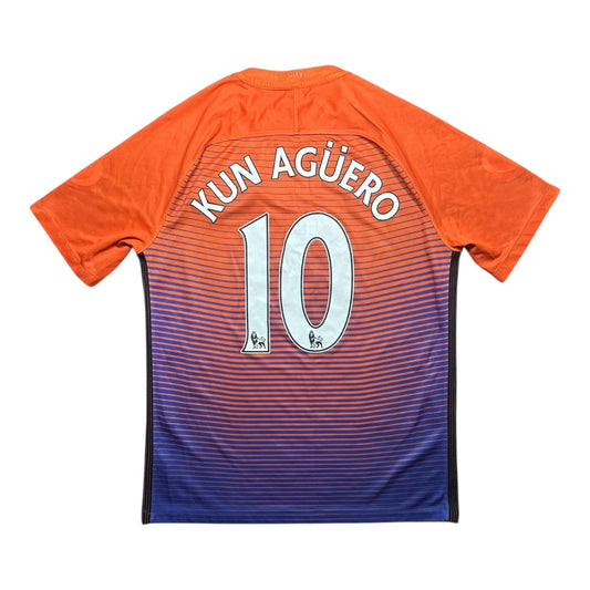 Manchester City Football Shirt Third 2016/2017 Kun Aguero 10 (M)