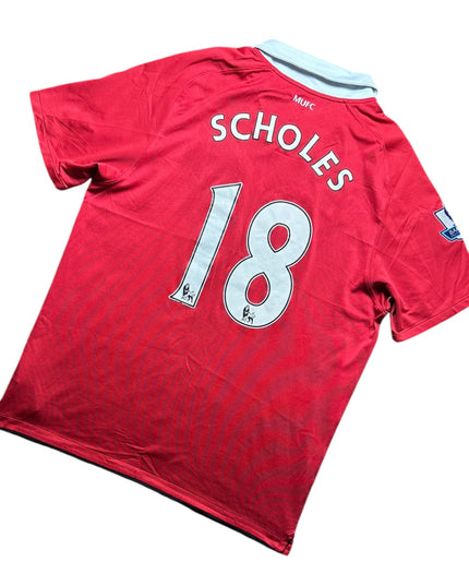 Manchester United Football Shirt 2010/2011 Home Scholes 18 (L)