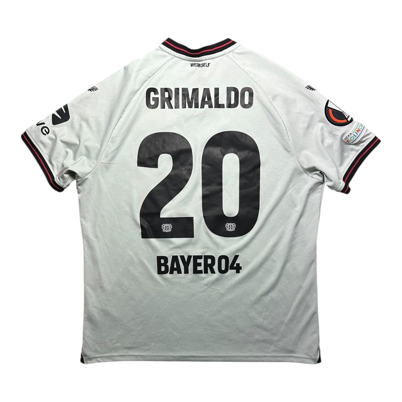 Bayer 04 Leverkusen Football Shirt 2023/2024 Away Grimaldo 20 (XL)