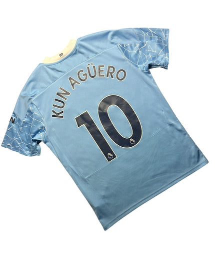 Manchester City Football Shirt Home 2020/2021 Kun Aguero 10 (M)