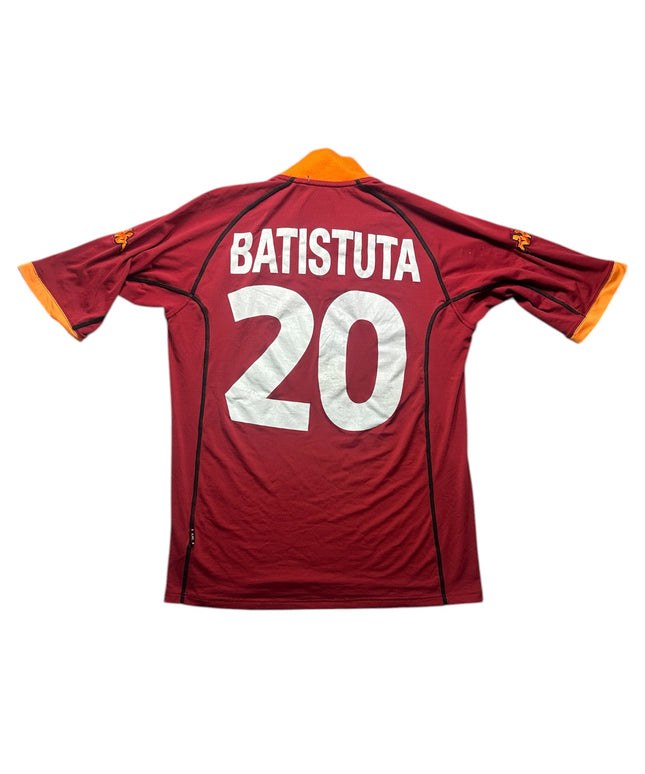 Roma Football Shirt Home 2001/2002 Batistuta 20 (XL)