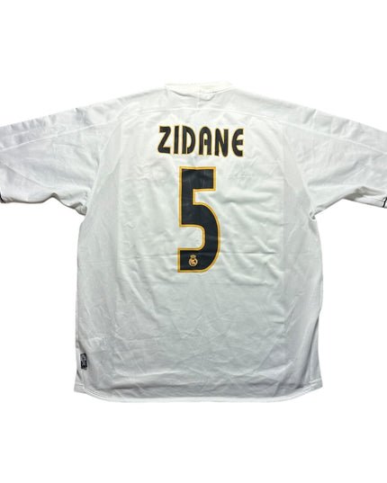 Real Madrid 2003/2004 Home Football Shirt Zidane 5 (L)
