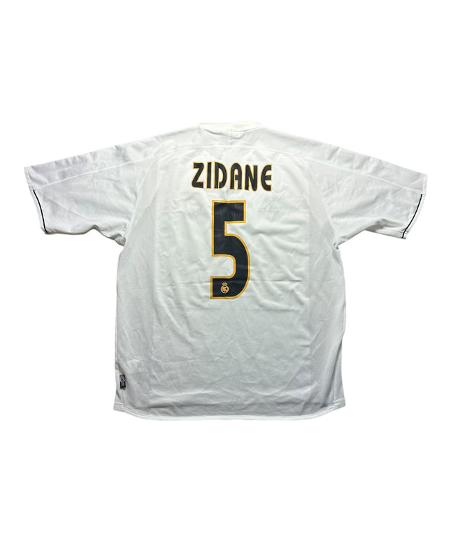 Real Madrid 2003/2004 Home Football Shirt Zidane 5 (L)