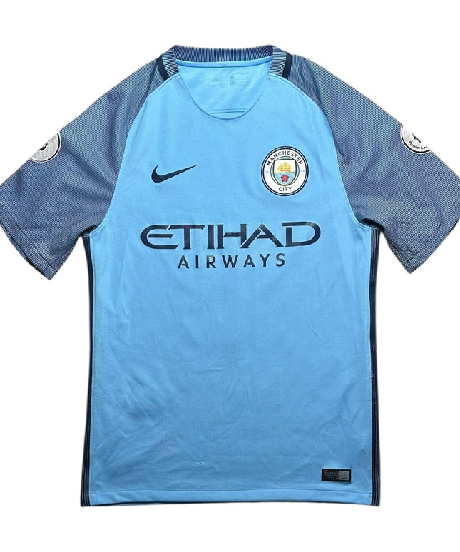 Manchester City Football Shirt 2017/2018 Home Kun Aguero 10 (S)