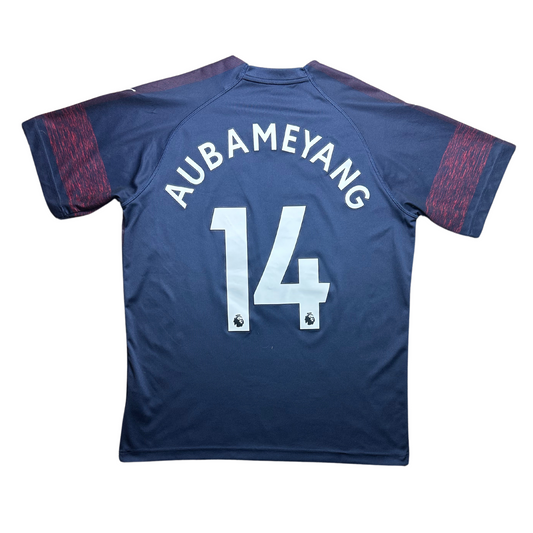 Arsenal 2018/2019 Away Football Shirt Aubameyang (14)