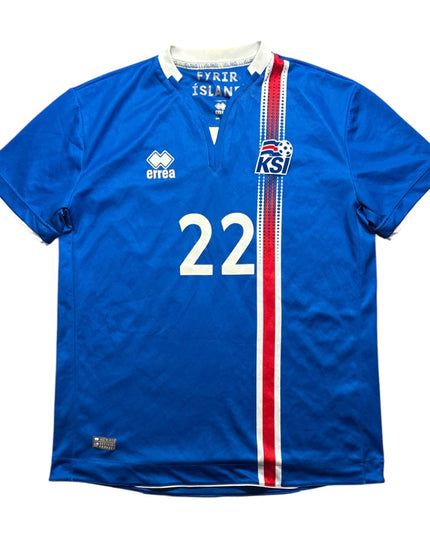 Iceland Football Shirt Hone 2016/2018 Gudjohnsen 22 (M)