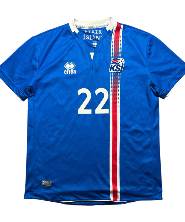 Iceland Football Shirt Hone 2016/2018 Gudjohnsen 22 (M)