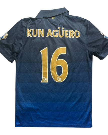 Manchester City Football Shirt Away 2014/2015 Kun Aguero 16 (M)