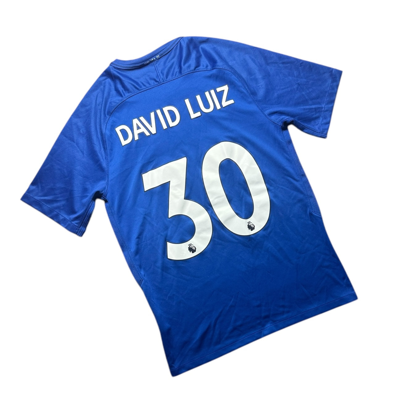 Chelsea Football Shirt 2017/2018 Home David Luiz 30 (M)