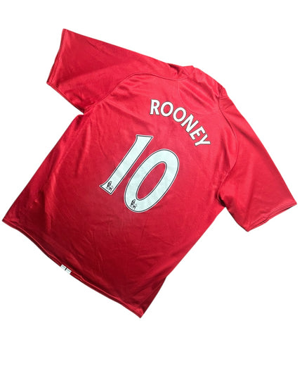 Manchester United Football Shirt 2007/2008 Home Rooney 10 (L)