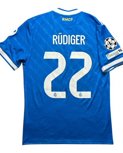 Real Madrid Football Shirt Third 2025/2026 Rudiger 22 UCL (M)