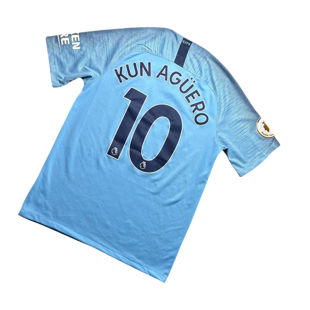 Manchester City Football Shirt 2018/2019 Home Kun Aguero 10 (M)