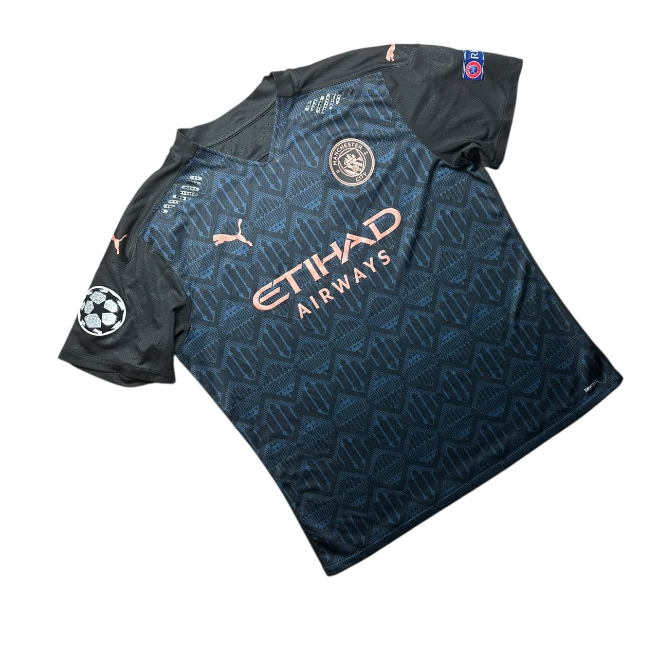Manchester City Football Shirt Away 2020/2021 UCL Player Issue (XL)