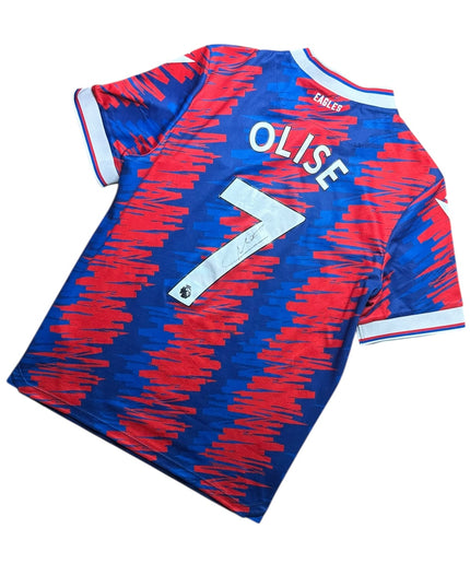 Crystal Palace Football Shirt Home 2022/2023 Olise 10 Signed (M)