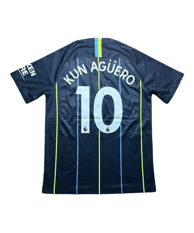 Manchester City 2018/2019 Away Football Shirt Kun Aguero 10 (M)