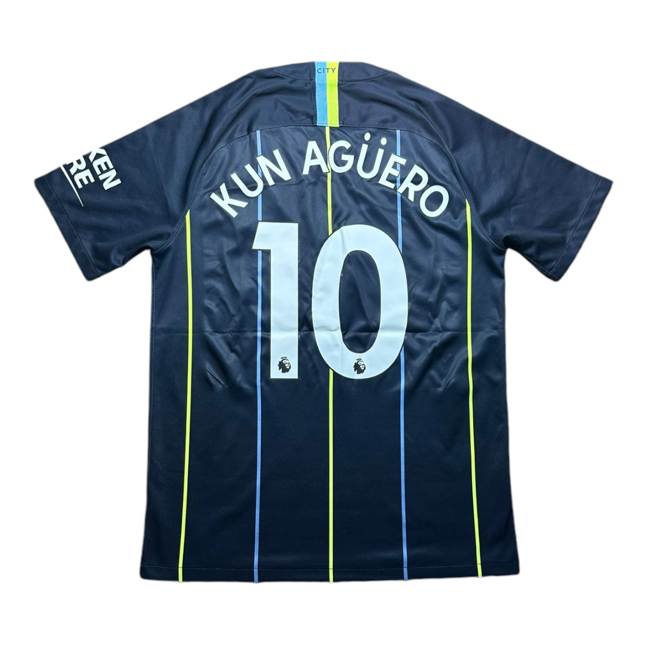 Manchester City 2018/2019 Away Football Shirt Kun Aguero 10 (M)