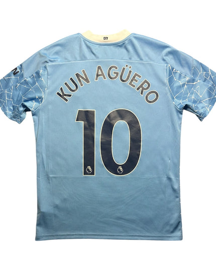 Manchester City Football Shirt Home 2020/2021 Kun Aguero 10 (M)