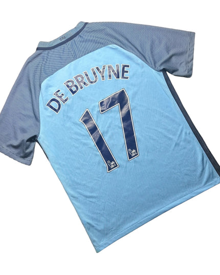 Manchester City 2017/2018 Home Football Shirt De Bruyne (17)