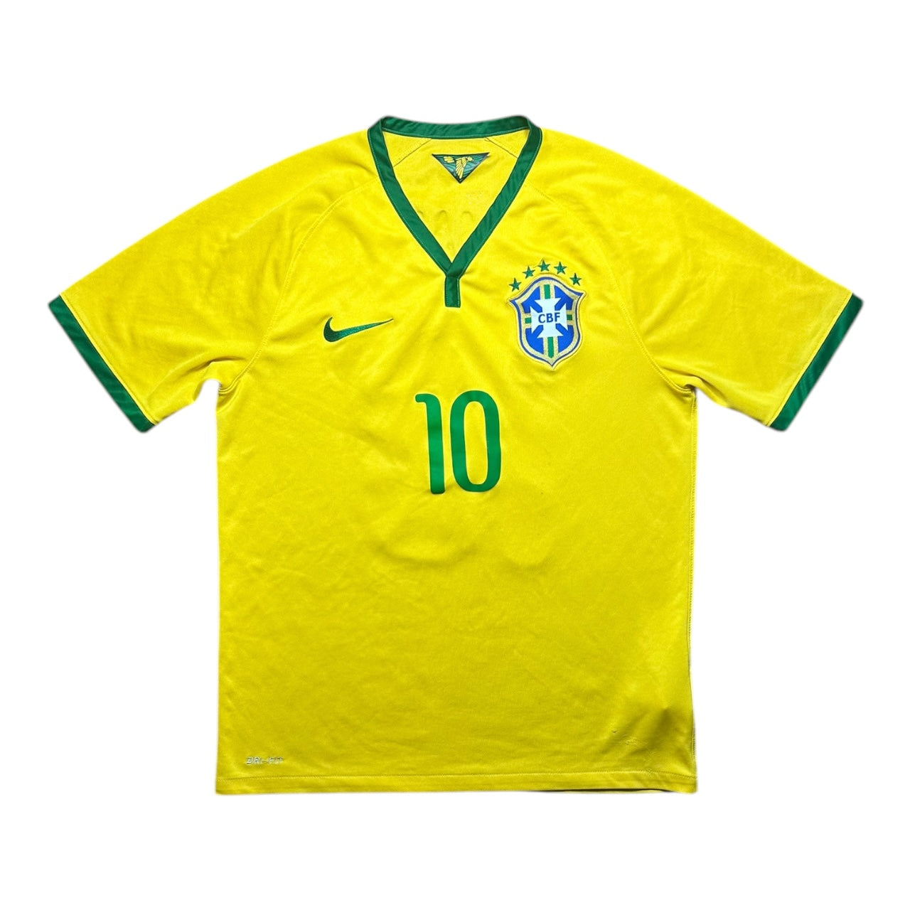 Brazil Football Shirt 2014/2015 Home Neymar JR 10 (M)