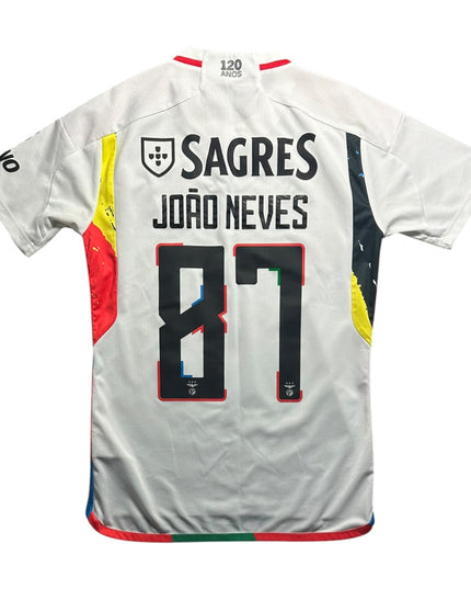Benfica Football Shirt Away 2023/2024 Joao Neves 87 (S)