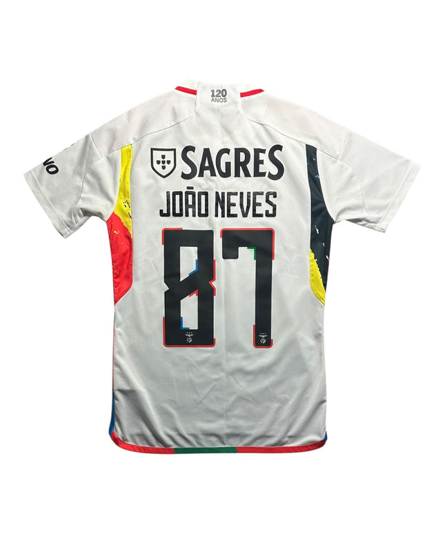 Benfica Football Shirt Away 2023/2024 Joao Neves 87 (S)