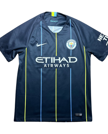 Manchester City 2018/2019 Away Football Shirt Kun Aguero 10 (M)