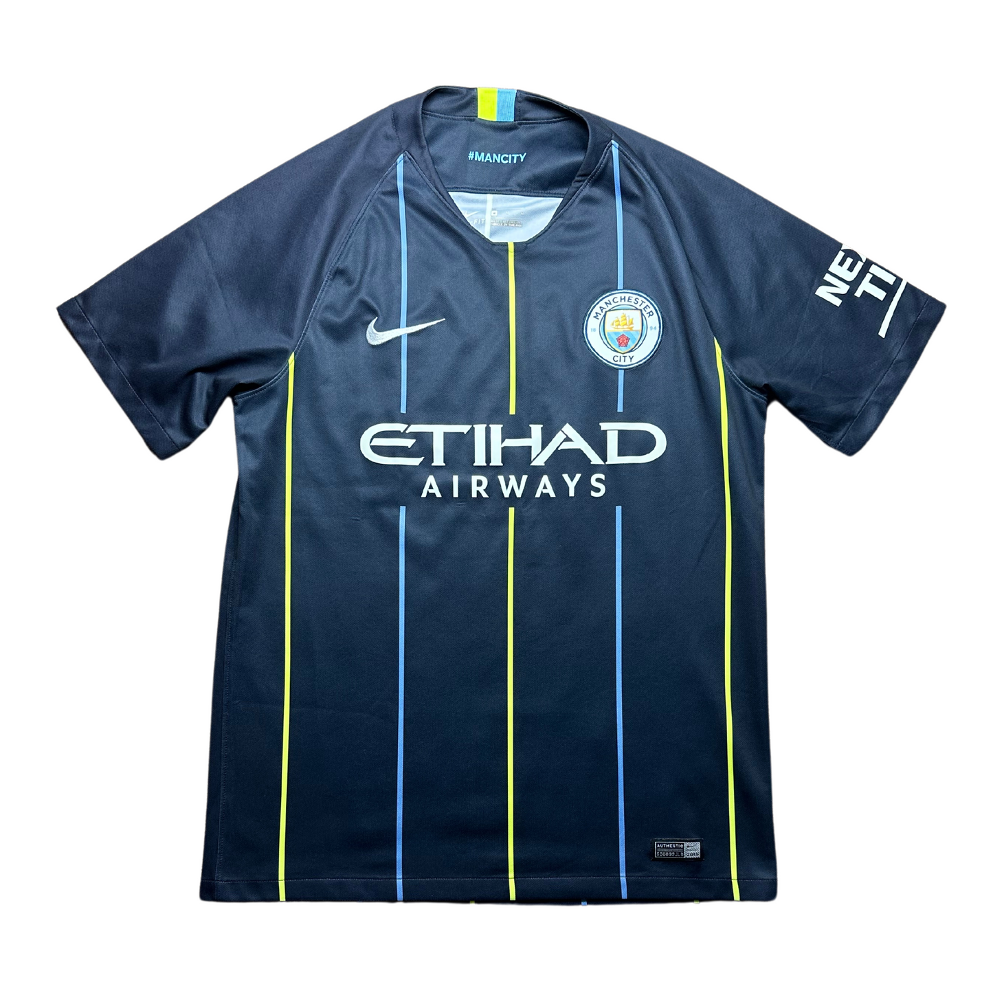 Manchester City 2018/2019 Away Football Shirt Kun Aguero 10 (M)