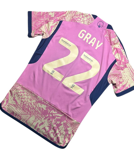 Leeds United Football Shirt 2023/2024 Away Gray 22 (M)