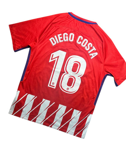 Atletico Madrid Football Shirt 2017/2018 Home Diego Costa 18 (L)