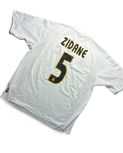 Real Madrid 2003/2004 Home Football Shirt Zidane 5 (L)