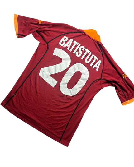 Roma Football Shirt Home 2001/2002 Batistuta 20 (XL)