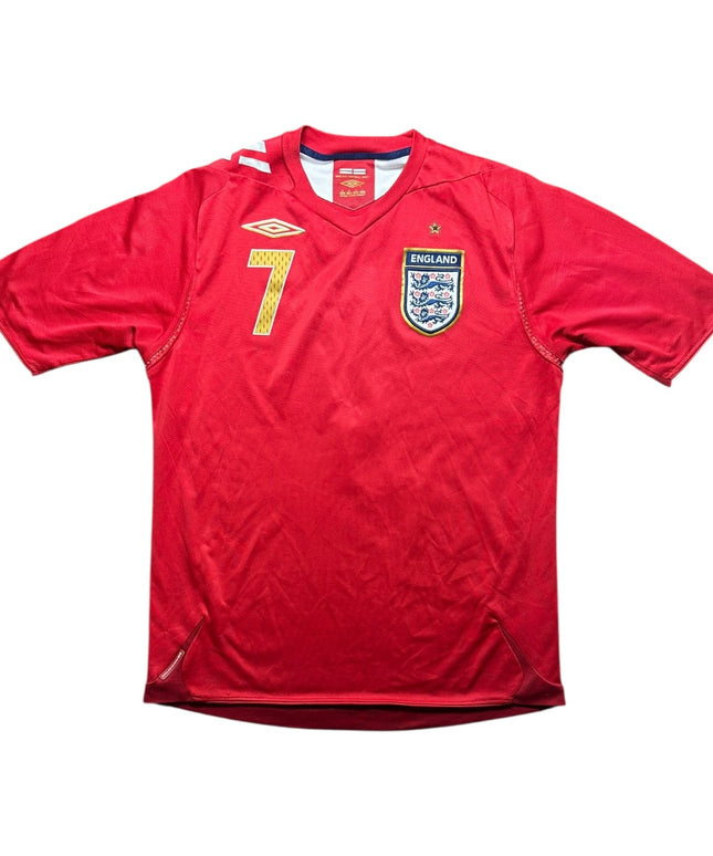 England Football Shirt 2006 Away Beckham 7 (M)