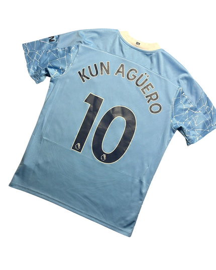 Manchester City Football Shirt Home 2020/2021 Kun Aguero 10 (M)