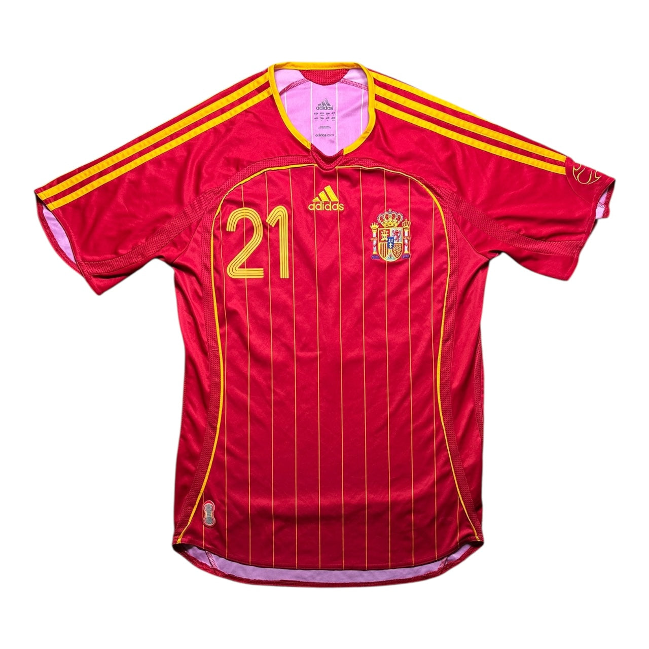 Spain Football Shirt 2006/2008 Home David Villa 21 (S)