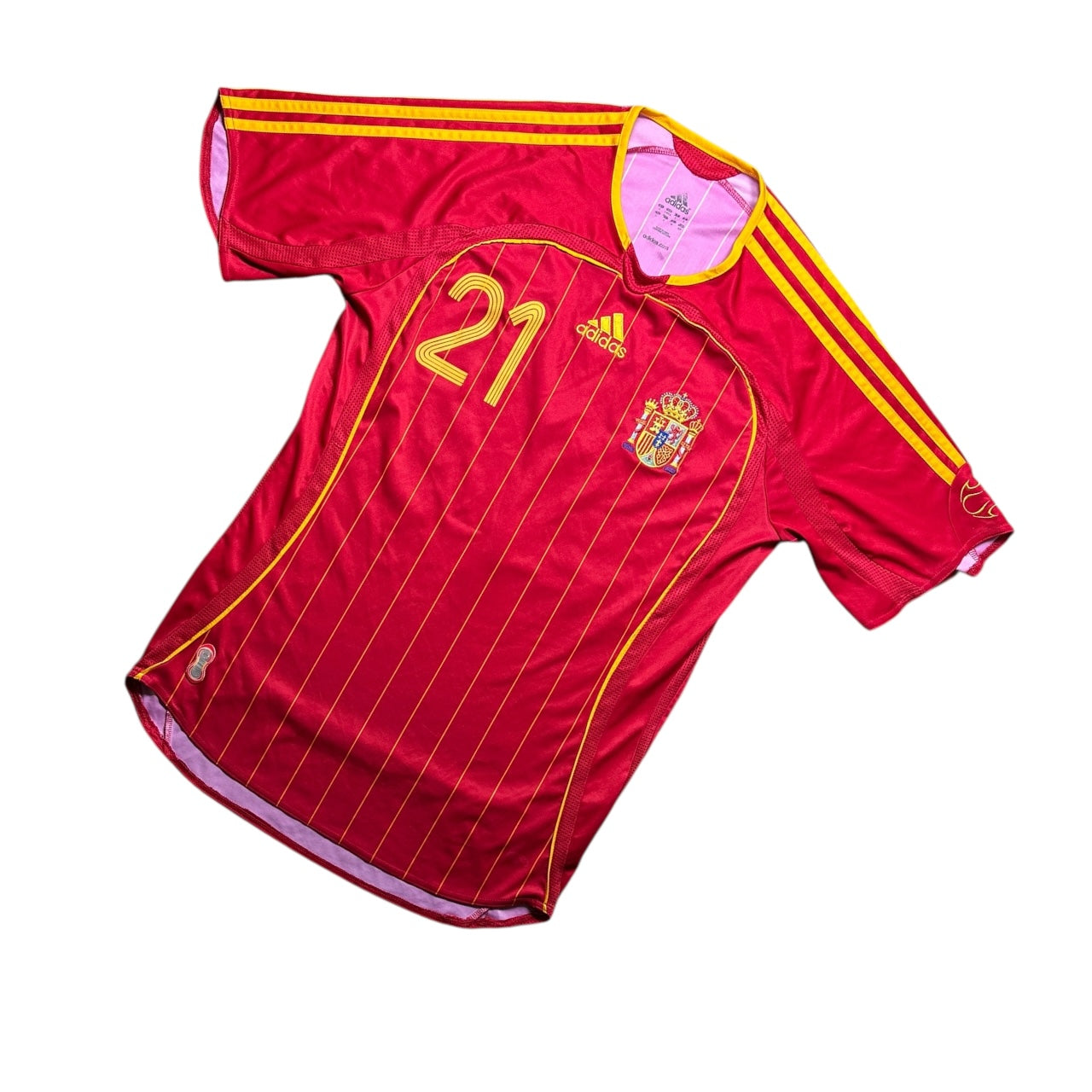 Spain Football Shirt 2006/2008 Home David Villa 21 (S)
