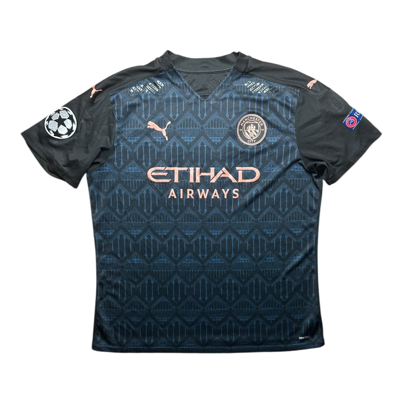 Manchester City Football Shirt Away 2020/2021 UCL Player Issue (XL)