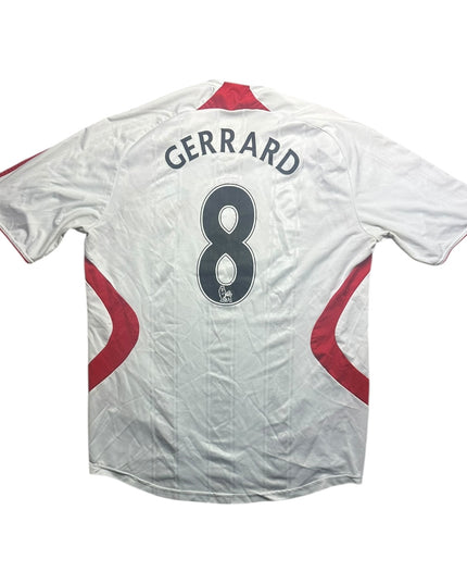 Liverpool Football Shirt Away 2007/2008 Gerrard 8 (L)