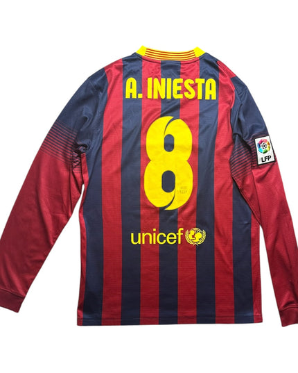 Barcelona Football Shirt Home 2013/2014 A.Iniesta 8 (S)