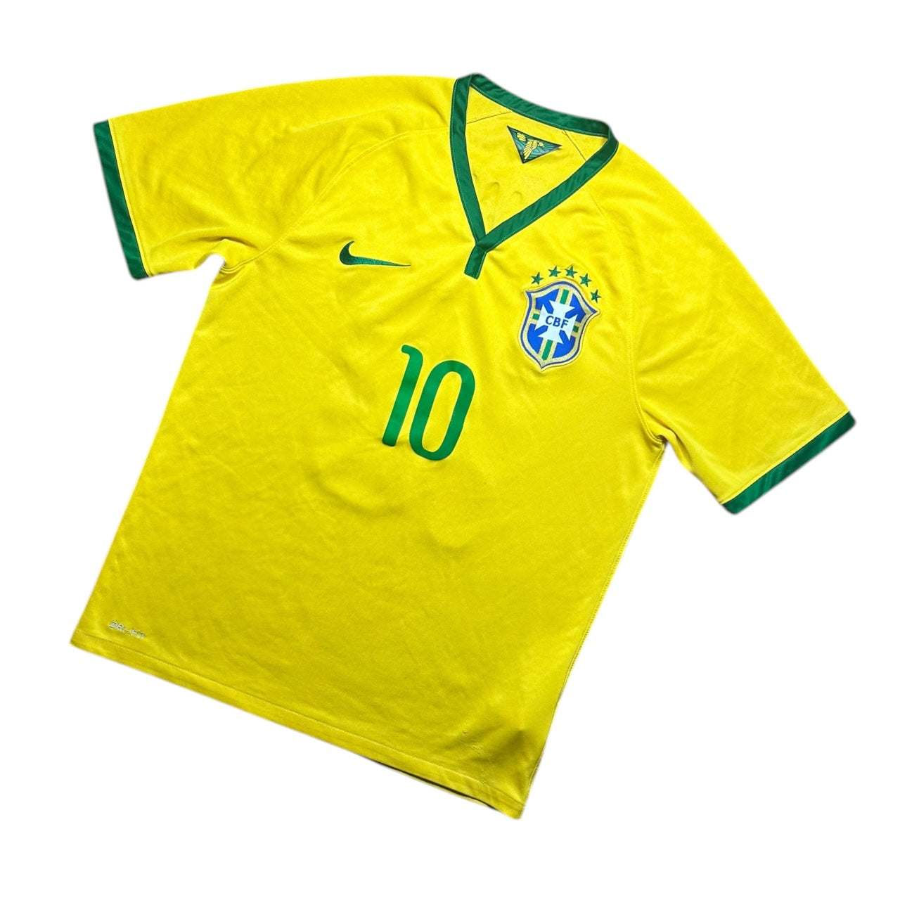 Brazil Football Shirt 2014/2015 Home Neymar JR 10 (M)