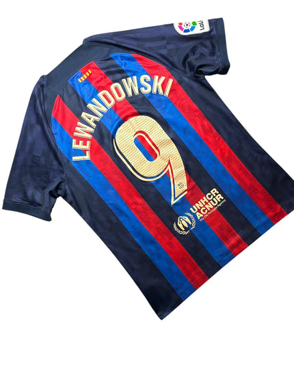 Barcelona Football Shirt Home 2022/2023 Lewandowski 9 (L)