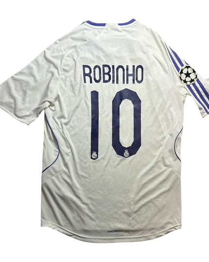 Real Madrid Football Shirt Home 2007/2008 Robinho 10 UCL (M)