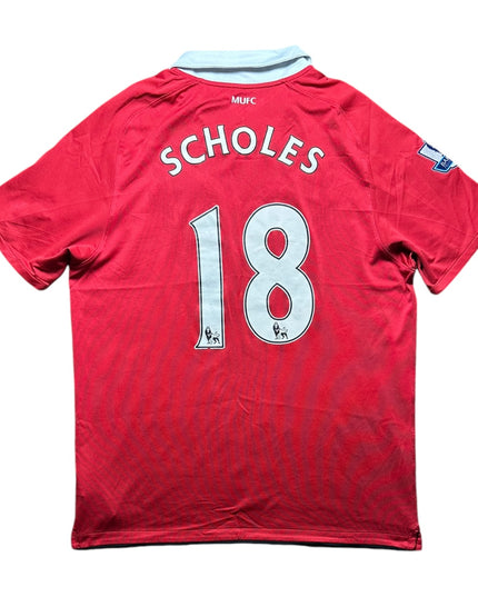 Manchester United Football Shirt 2010/2011 Home Scholes 18 (L)