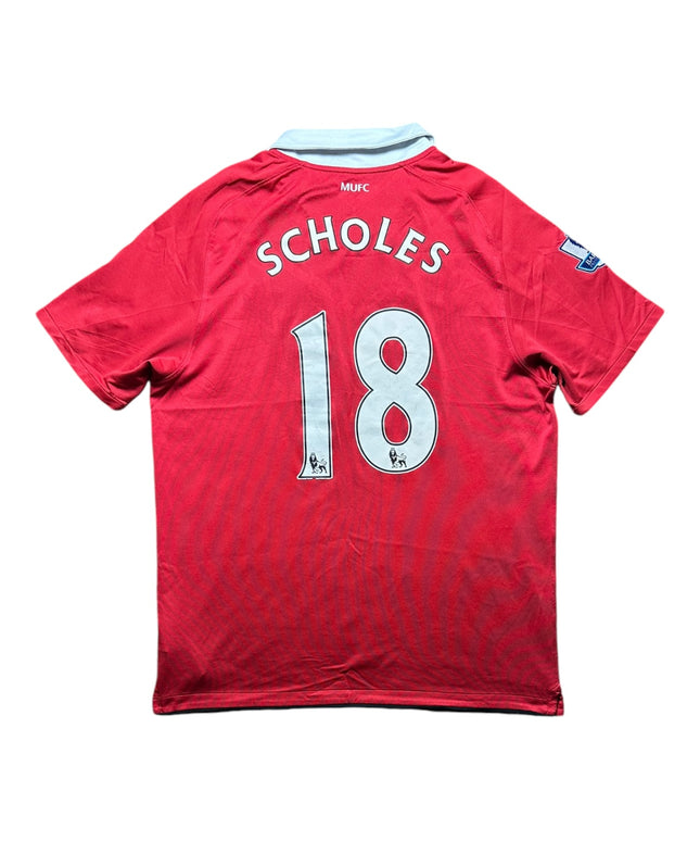 Manchester United Football Shirt 2010/2011 Home Scholes 18 (L)
